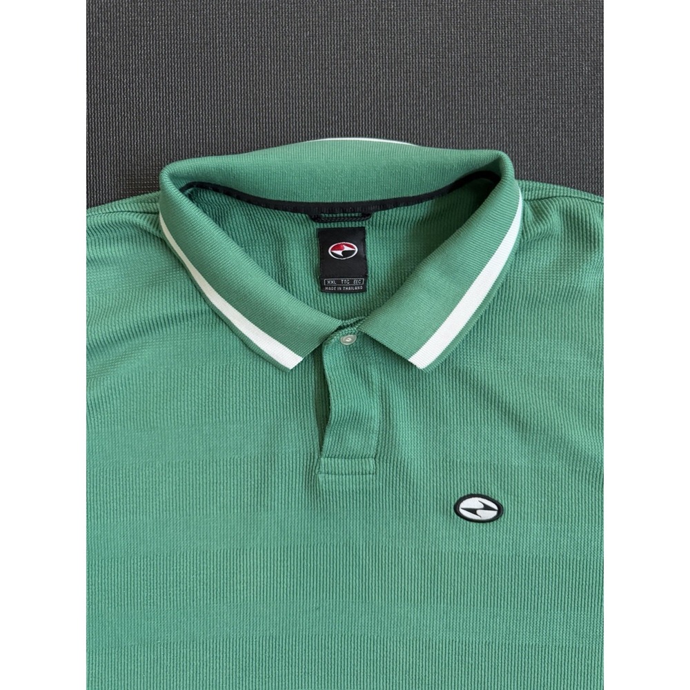 Vintage Nike Polo Golf Shirt Mens 2XL Green Yin Tang Tiger Woods